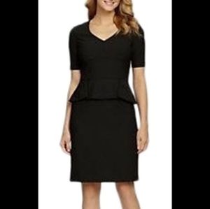 Antonio Melani black peplum sheath dress (0)